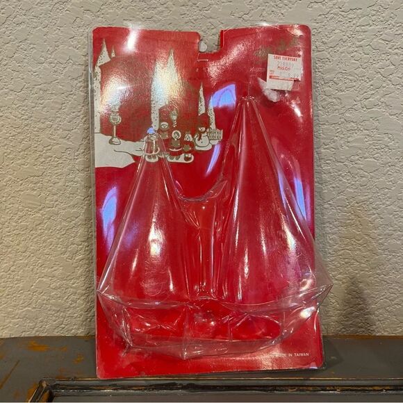 Vintage Pair of Flocked Bottlebrush Christmas Trees Blue & White - Picture 2 of 12